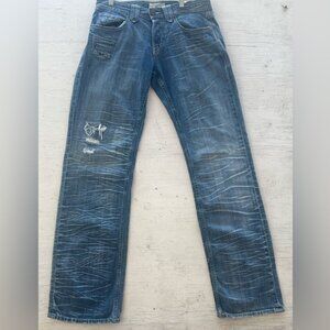 Taverniti So Jeans Men’s 32/34 Meg Relaxed Denim Y2K Whiskering Baggy Distressed
